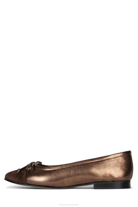 Jeffrey Campbell arabesk NDHB192 ballerina's donkerbruine combi vrouwen