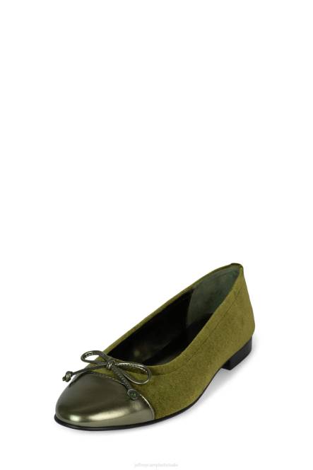 Jeffrey Campbell arabesk NDHB193 ballerina's groene fluwelen combi vrouwen