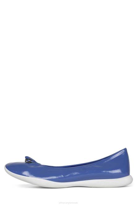 Jeffrey Campbell ballerina NDHB186 ballerina's blauw gekreukt patent vrouwen