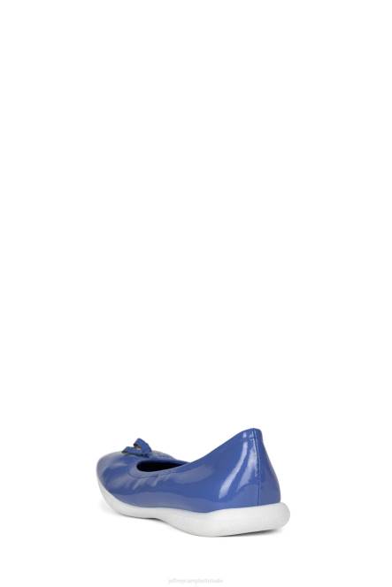 Jeffrey Campbell ballerina NDHB186 ballerina's blauw gekreukt patent vrouwen