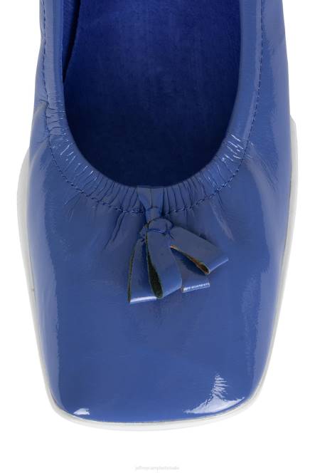 Jeffrey Campbell ballerina NDHB186 ballerina's blauw gekreukt patent vrouwen