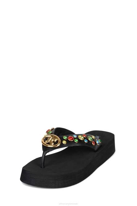 Jeffrey Campbell iconen NDHB167 sandalen zwart multi vrouwen