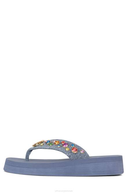 Jeffrey Campbell iconen NDHB169 sandalen blauw denim multi vrouwen