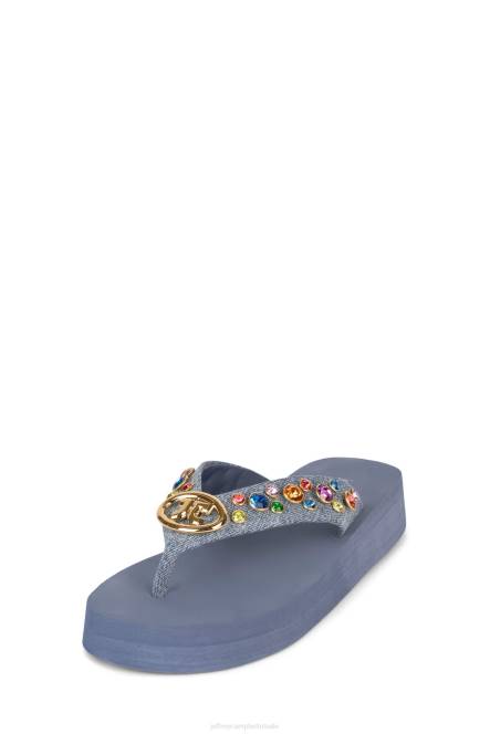 Jeffrey Campbell iconen NDHB169 sandalen blauw denim multi vrouwen