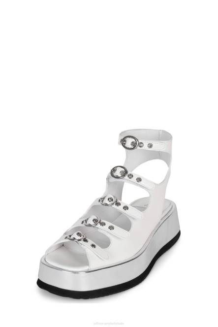 Jeffrey Campbell infrarood NDHB222 sandalen witte doos zilver vrouwen