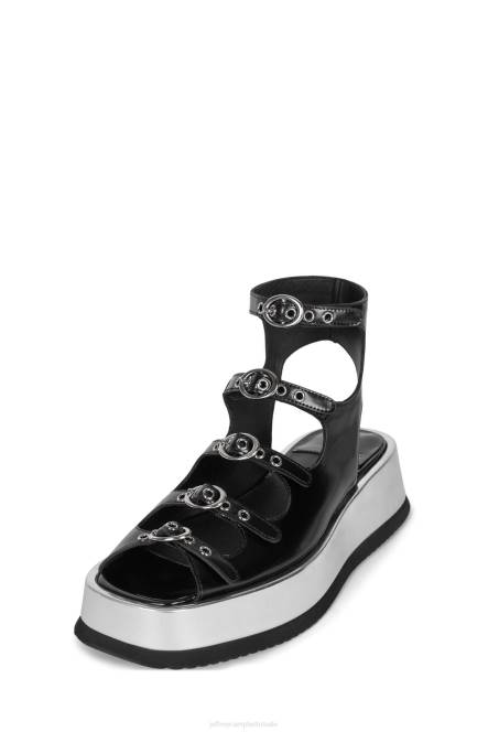 Jeffrey Campbell infrarood NDHB223 sandalen zwarte doos zilver vrouwen