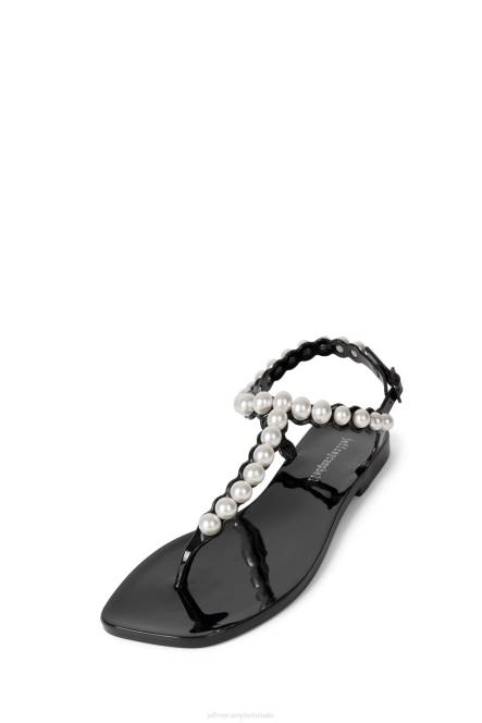 Jeffrey Campbell parelmoer NDHB65 sandalen zwart glanzend vrouwen