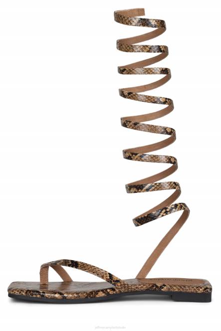 Jeffrey Campbell stiekem NDHB1762 sandalen bruine slangencombinatie vrouwen