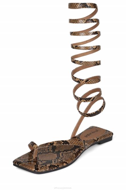 Jeffrey Campbell stiekem NDHB1762 sandalen bruine slangencombinatie vrouwen