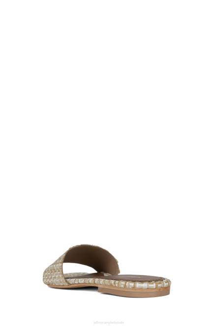 Jeffrey Campbell tropisch NDHB1759 sandalen witbruine raffia vrouwen