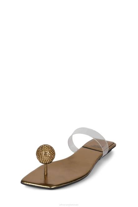 Jeffrey Campbell verfijnd NDHB1744 sandalen goud duidelijk vrouwen