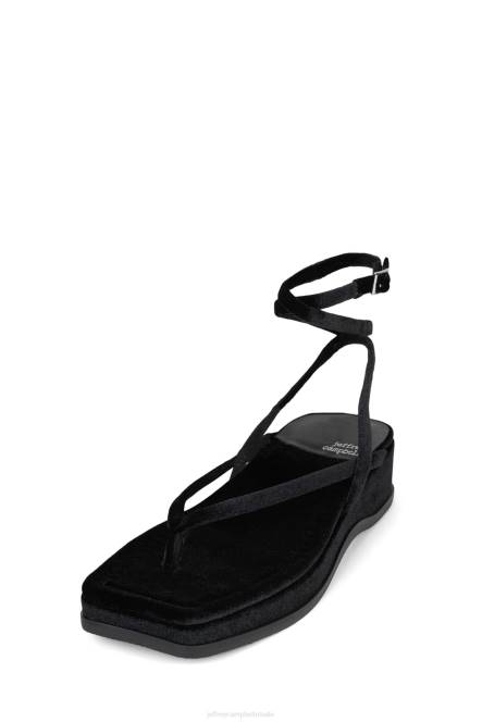 Jeffrey Campbell zonovergoten NDHB1734 sandalen zwart fluweel vrouwen