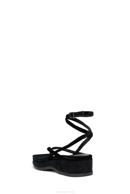 Jeffrey Campbell zonovergoten NDHB1734 sandalen zwart fluweel vrouwen