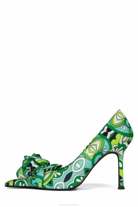 Jeffrey Campbell De Bloem NDHB1346 hakken pomp groene multi vrouwen