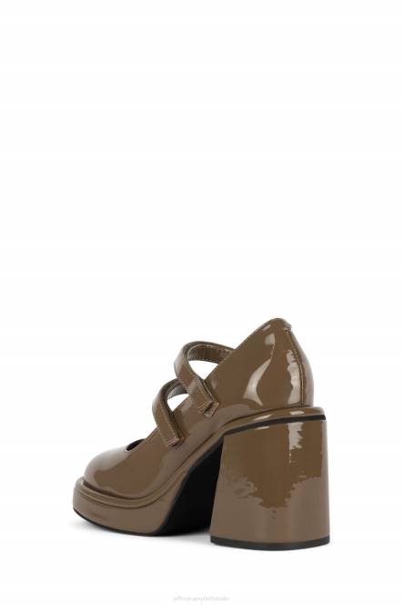 Jeffrey Campbell aarlen NDHB1364 hakken pomp donker taupe lak vrouwen