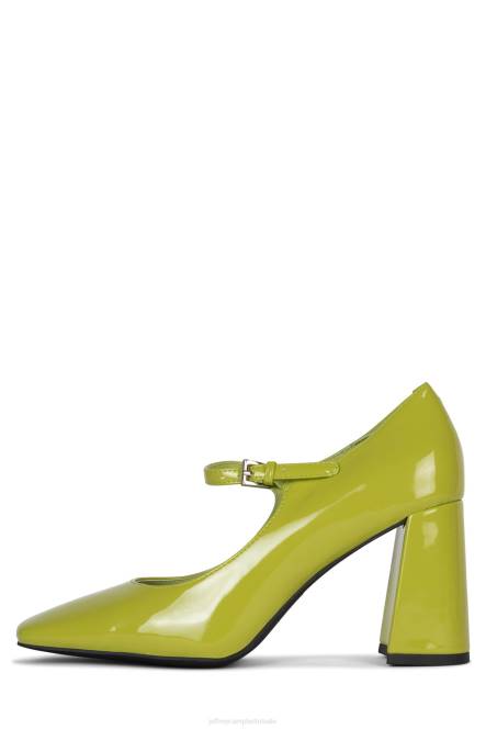 Jeffrey Campbell bourdin-2 NDHB1360 hakken pomp groen octrooi vrouwen