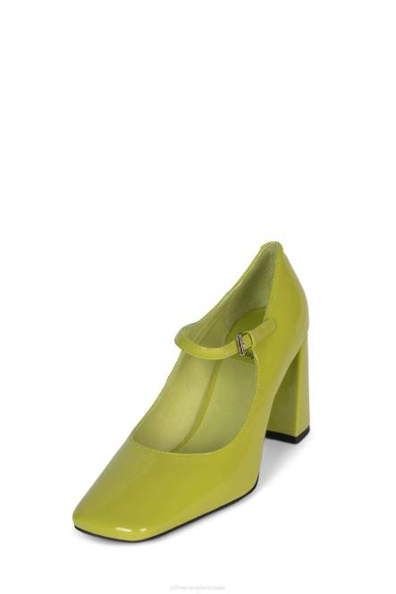 Jeffrey Campbell bourdin-2 NDHB1360 hakken pomp groen octrooi vrouwen