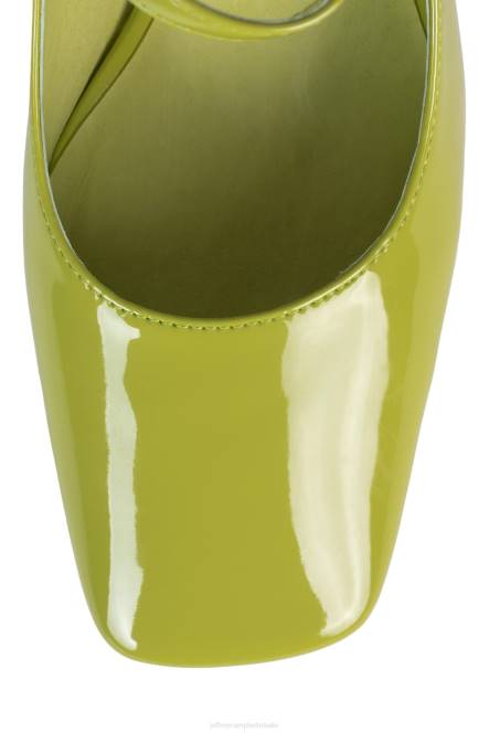 Jeffrey Campbell bourdin-2 NDHB1360 hakken pomp groen octrooi vrouwen