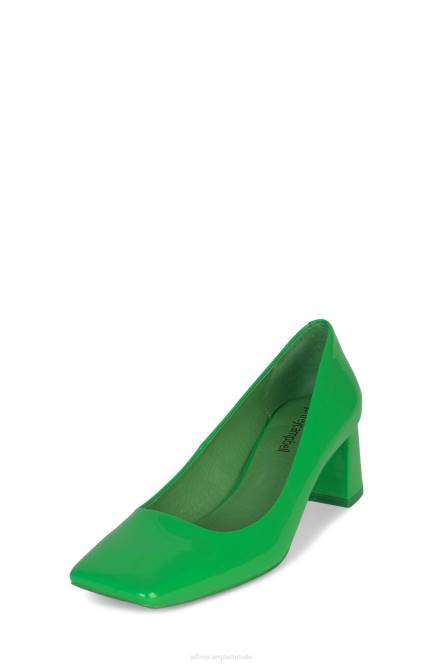 Jeffrey Campbell eileen NDHB1324 hakken pomp groen octrooi vrouwen