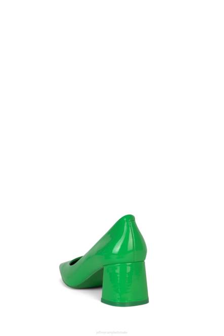 Jeffrey Campbell eileen NDHB1324 hakken pomp groen octrooi vrouwen