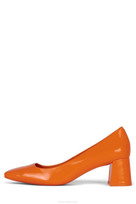 Jeffrey Campbell eileen NDHB1325 hakken pomp oranje patent vrouwen