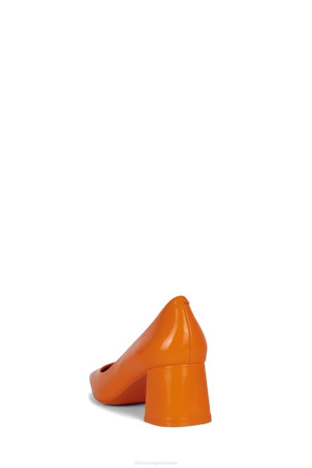 Jeffrey Campbell eileen NDHB1325 hakken pomp oranje patent vrouwen