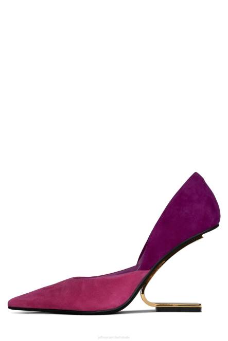 Jeffrey Campbell juliette NDHB1339 hakken pomp fuchsia suède combinatie vrouwen