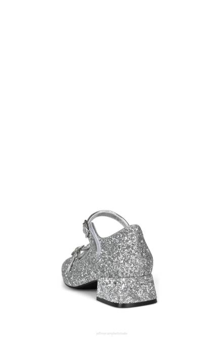 Jeffrey Campbell muzikaal NDHB1398 hakken pomp zilveren glitters vrouwen