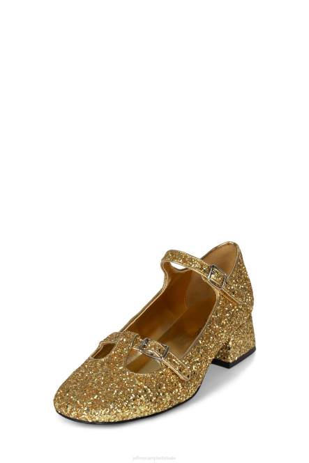 Jeffrey Campbell muzikaal NDHB1399 hakken pomp gouden glitters vrouwen