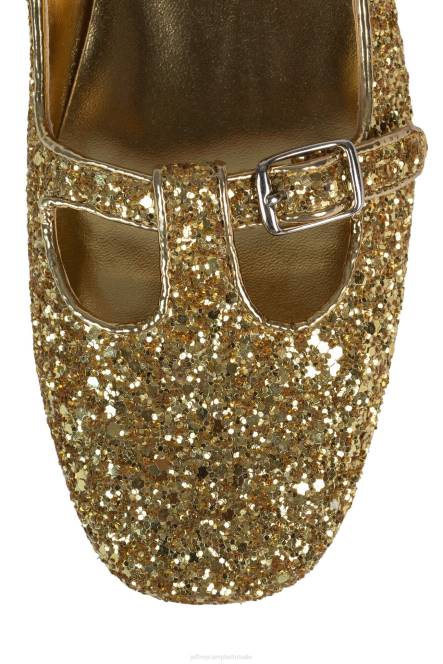 Jeffrey Campbell muzikaal NDHB1399 hakken pomp gouden glitters vrouwen