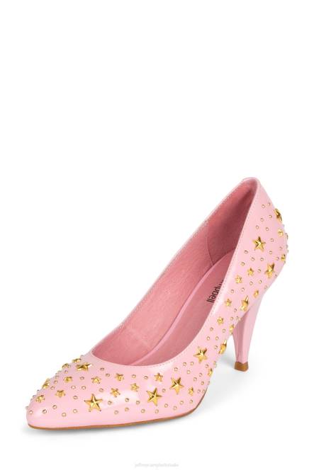 Jeffrey Campbell sterrenkijken NDHB1374 hakken pomp roze patent goud vrouwen