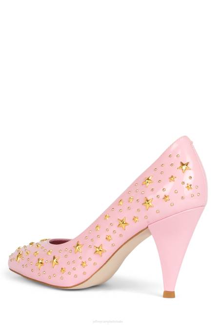 Jeffrey Campbell sterrenkijken NDHB1374 hakken pomp roze patent goud vrouwen