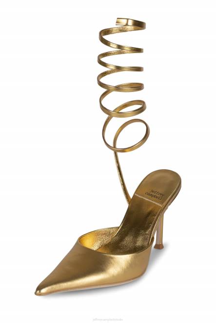 Jeffrey Campbell Afrodite NDHB1679 muilezel met hakken goud metaalachtig vrouwen