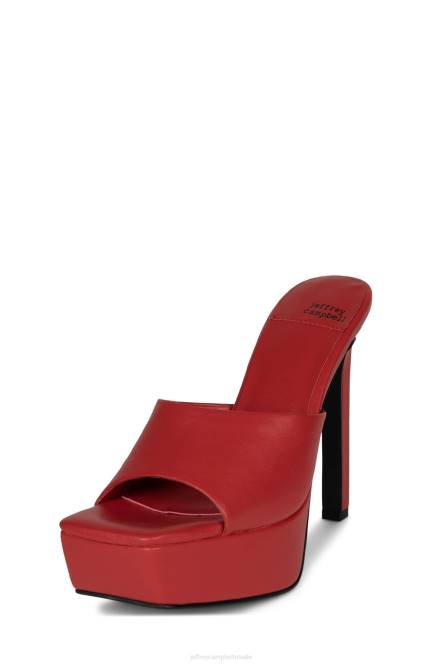 Jeffrey Campbell gaan-glam NDHB1663 muilezel met hakken rood vrouwen