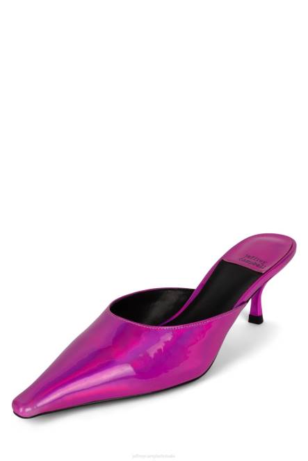 Jeffrey Campbell verfijnd NDHB1717 muilezel met hakken fuchsia iriserend vrouwen