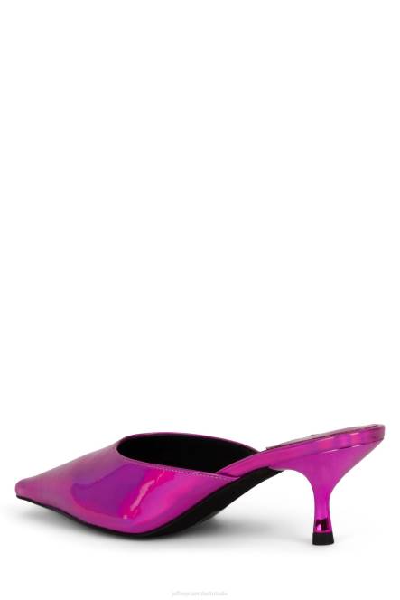 Jeffrey Campbell verfijnd NDHB1717 muilezel met hakken fuchsia iriserend vrouwen