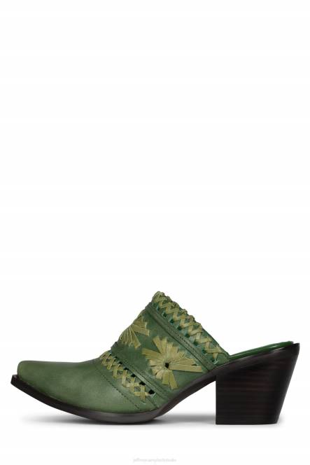 Jeffrey Campbell weeft NDHB1726 muilezel met hakken groene combi vrouwen