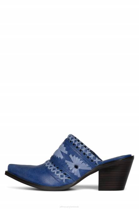 Jeffrey Campbell weeft NDHB1728 muilezel met hakken blauwe combi vrouwen