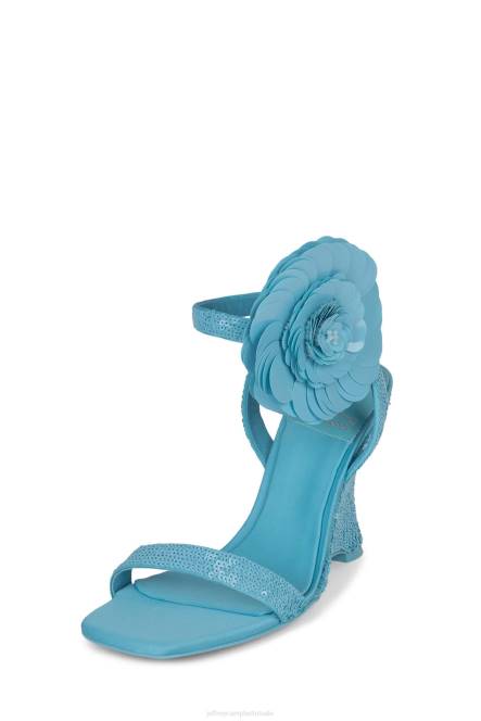 Jeffrey Campbell bloemenlijn NDHB1550 sandaal met hak aqua pailletten vrouwen