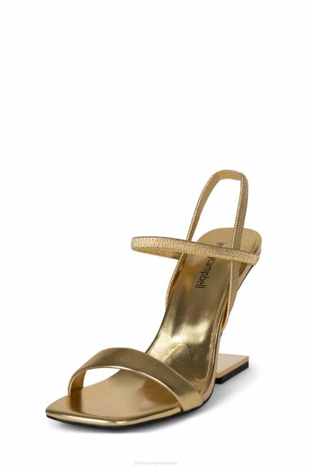 Jeffrey Campbell geometrisch NDHB1518 sandaal met hak goud goud vrouwen