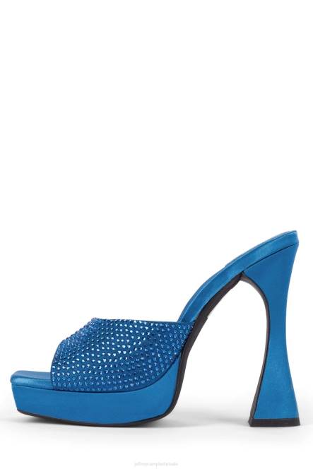 Jeffrey Campbell hollywoodj NDHB1568 sandaal met hak helderblauw satijnblauw vrouwen