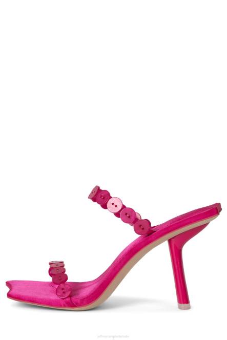 Jeffrey Campbell indrukken NDHB1444 sandaal met hak fuchsia satijn combinatie vrouwen