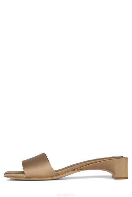 Jeffrey Campbell ingehouden NDHB1417 sandaal met hak beige satijn vrouwen