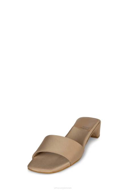 Jeffrey Campbell ingehouden NDHB1417 sandaal met hak beige satijn vrouwen