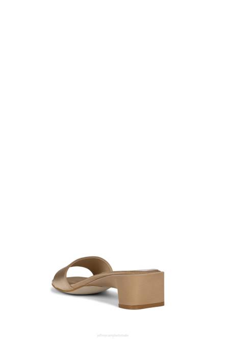 Jeffrey Campbell ingehouden NDHB1417 sandaal met hak beige satijn vrouwen