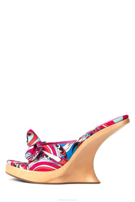 Jeffrey Campbell plagen NDHB1429 sandaal met hak fuchsia blauw multi vrouwen