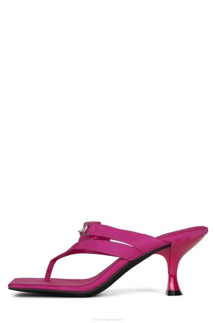 Jeffrey Campbell sluw NDHB1469 sandaal met hak fuchsia faille zilver vrouwen