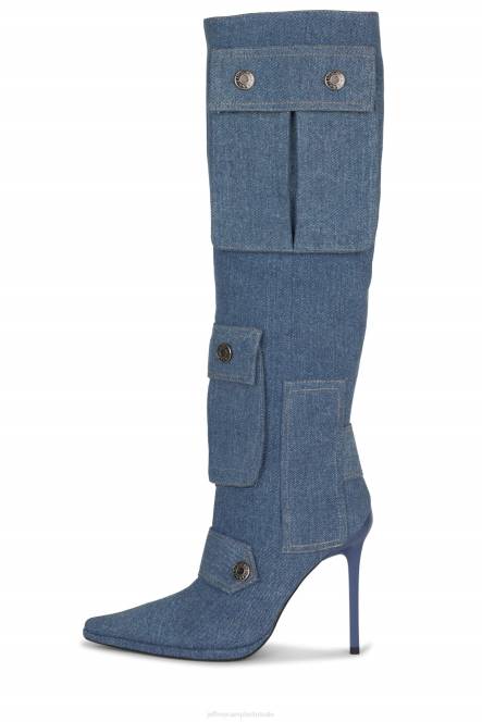 Jeffrey Campbell gepot NDHB286 de denim-reboot blauw spijkerstof vrouwen