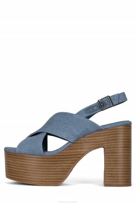 Jeffrey Campbell groots humeur NDHB276 de denim-reboot blauw spijkerstof vrouwen