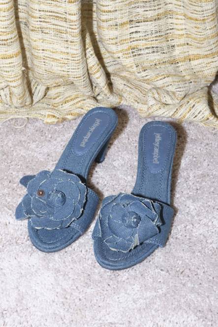 Jeffrey Campbell ontluikend NDHB263 de denim-reboot blauw spijkerstof vrouwen